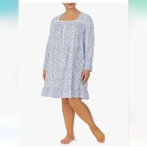 NWT Eileen West Plus Size Floral Bud Print Jersey Knit Short Nightgown 3X